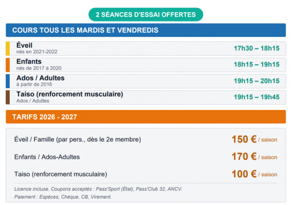 Inscriptions 2026-2027